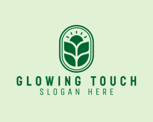 Sunset Crops Planting logo design