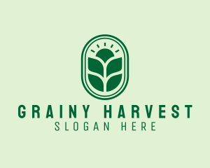 Sunset Crops Planting logo design