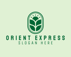 Sunset Crops Planting logo design