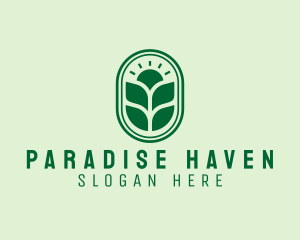 Sunset Crops Planting logo design