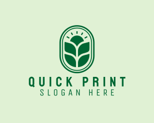 Sunset Crops Planting logo design