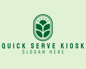 Sunset Crops Planting logo design