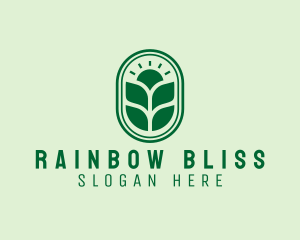 Sunset Crops Planting logo design