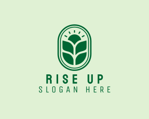 Sunset Crops Planting logo design