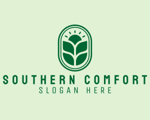 Sunset Crops Planting logo design