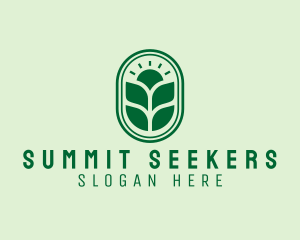 Sunset Crops Planting logo design