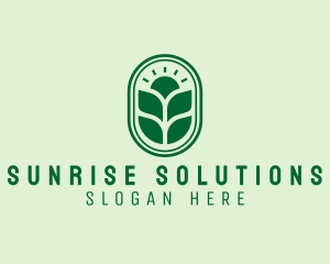 Sunset Crops Planting logo design