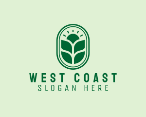 Sunset Crops Planting logo design