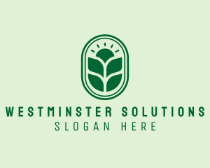 Sunset Crops Planting logo design