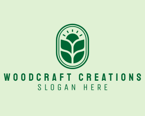 Sunset Crops Planting logo design