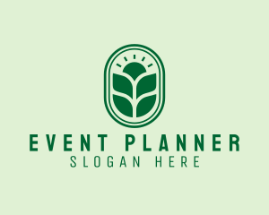 Sunset Crops Planting logo design