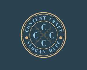 Hipster Fashion Boutique Stamp logo design