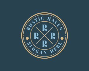 Hipster Fashion Boutique Stamp logo design