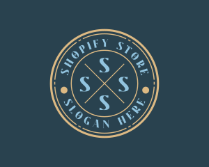 Hipster Fashion Boutique Stamp logo design