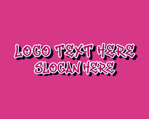 Funky - Pink Graffiti Business logo design