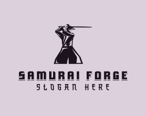 Samurai Warrior Man logo design