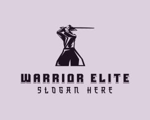 Samurai Warrior Man logo design