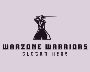 Samurai Warrior Man logo design