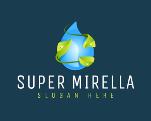 Natural Droplet Leaf Logo