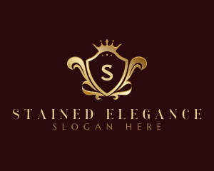 Luxury Crown Shield logo design