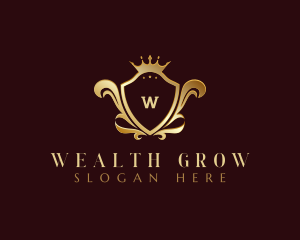 Luxury Crown Shield logo design