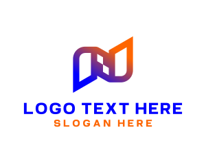 App - Gradient App Letter N logo design