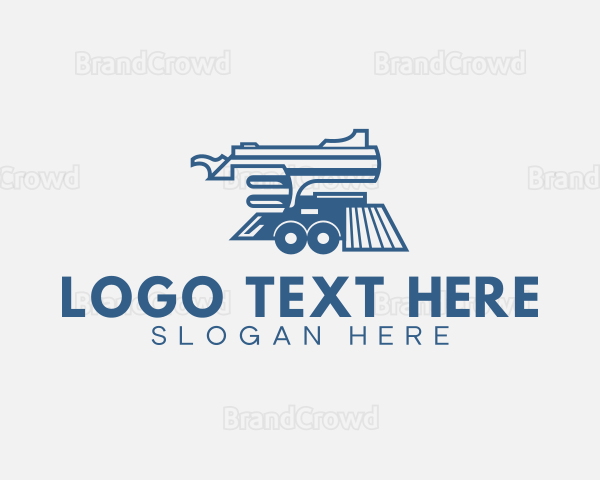 Abstract Gun Train Logo