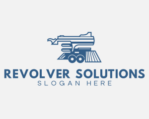 Revolver - Abstract Gun Train logo design