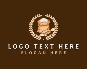 Sieve - Flour Spoon Sack logo design