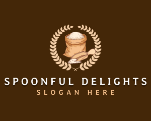 Flour Spoon Sack logo design