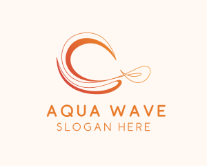 Gradient Abstract Waves logo design