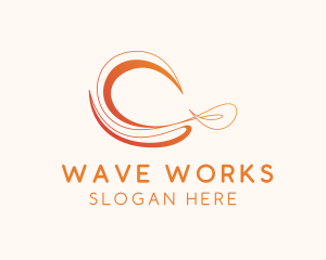 Gradient Abstract Waves logo design