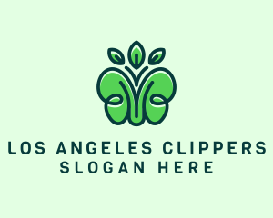 Queen - Organic Green Butterfly logo design