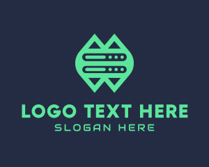 Digital Media - Abstract Leaf Pattern logo design