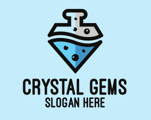 Lab Flask Diamond logo design