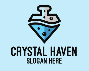 Lab Flask Diamond logo design