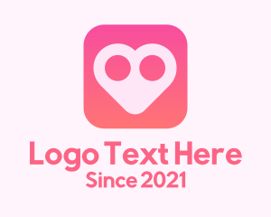 Dating Forum - Heart Dating App logo design