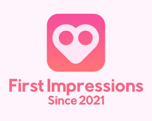 Heart Dating App logo design