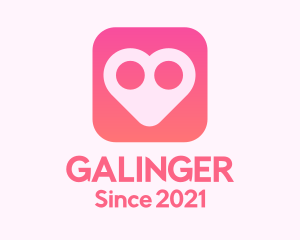 Blind Date - Heart Dating App logo design