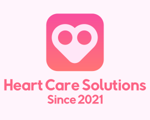 Heart Dating App logo design