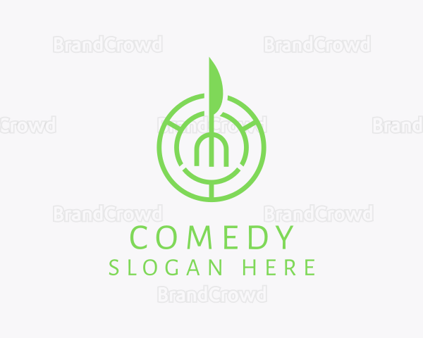 Vegan Restaurant Food Logo