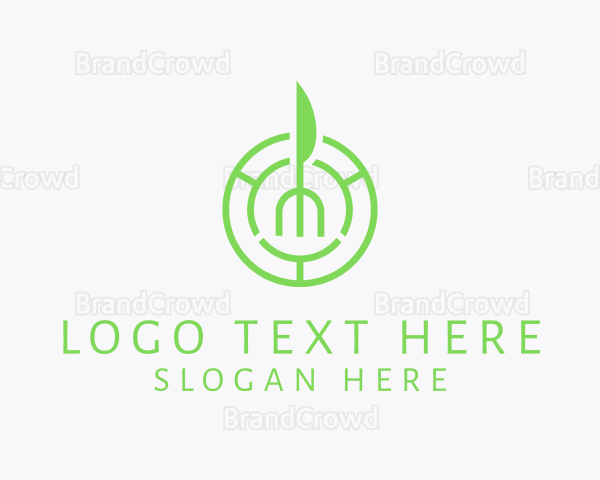 Vegan Restaurant Food Logo