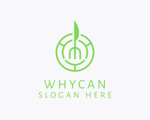 Vegan Restaurant Food Logo