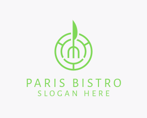 Vegan Restaurant Food logo design