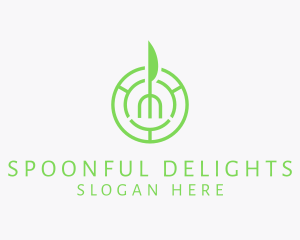 Vegan Restaurant Food logo design