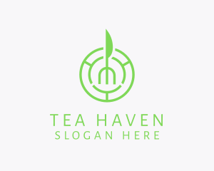 Vegan Restaurant Food logo design