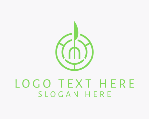 Food Delivery - Vegan Restaurant Food logo design