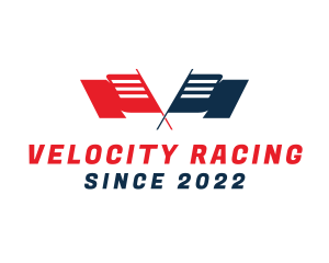 Race Track Flag  logo design