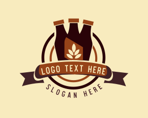 Bottle - Barley Beer Brewing logo design