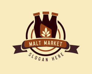 Malt - Barley Beer Brewing logo design